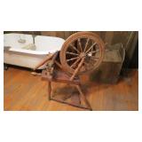 Antique spinning wheel