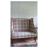 Wingback love seat