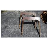 Two vintage console tables