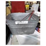 Large galvanized bucket