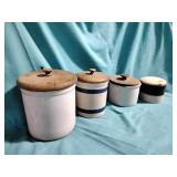 Stoneware canisters