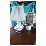 Two small table lamps