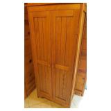 Wood storage cabinet