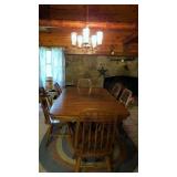 Denair Oak dining room table and chairs