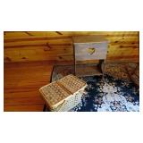 Side table and basket