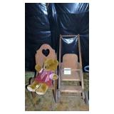 Doll stroller and chair