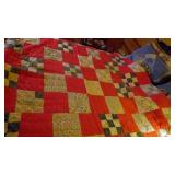 Hand-stitched quilt
