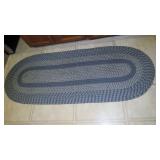 Blue oval rug