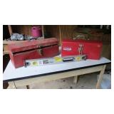 Two boxes contents an level