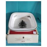 Spider Christmas tree square bowl