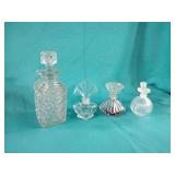 Glass perfume bottles