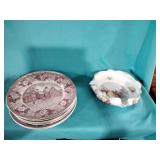 Decorative plates and bowl
