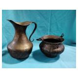 Copper pitcher and pit
