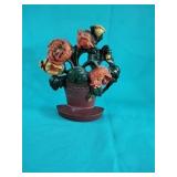Cast iron flower door stop 7" x 6"