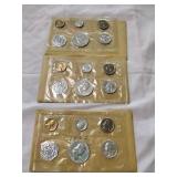 3 1962 proof coin sets