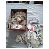 Box of various stamps
