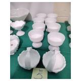 Milk glass sherbert cups