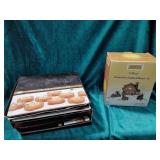 5 piece fall porcelain lighted house set