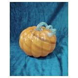 Art glass orange pumpkin