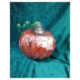 Handmade art glass pumpkin