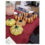 Miniature art glass pumpkins