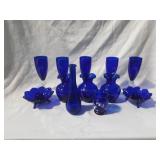 Cobalt blue dish lot