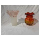 Amberina vase lot