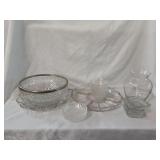 Clear glass dish lot