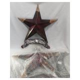 Metal star wall decor