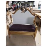 Padded Bench seat bedframe convertion