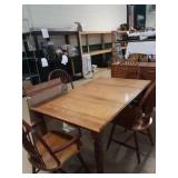 Solid wood dining room table