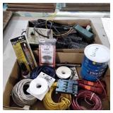 Train tracks and wire