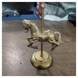 Brass carousel horse