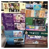 12 used puzzles lot