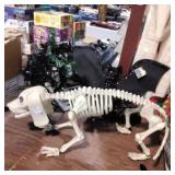 Halloween decor lot- dog skeleton