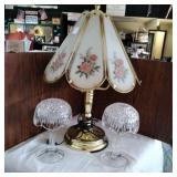 Touch lamp and 2 crystal candle lamps