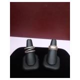 Two silver rings