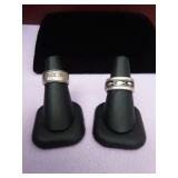 Two Silver Religion spinner rings