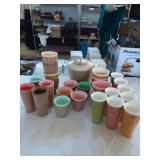 Large rattan raffia insulated wicker lot