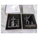Franklin mint fine pewter statues - 1974