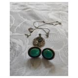 Sterling 925 silver lot turquoise earrings