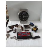 Knives lighters wallet miscellaneous lot