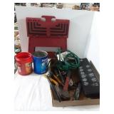Miscellaneous tool lot stool extension cords