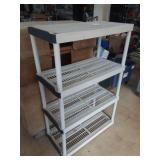 Keter plastic 4 shelf storage shelving