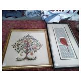 Framed birds Charlie Harper signed