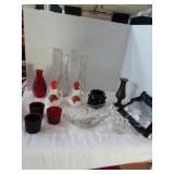 Candle holders vases strawberry glass decor