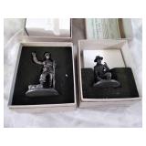 Franklin mint fine pewter statues