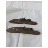 2 Siler left handed brass plates