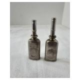 Vintage miniature thumb oil cans with lids
