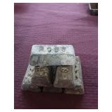 6 pounds of lead in one pound bars